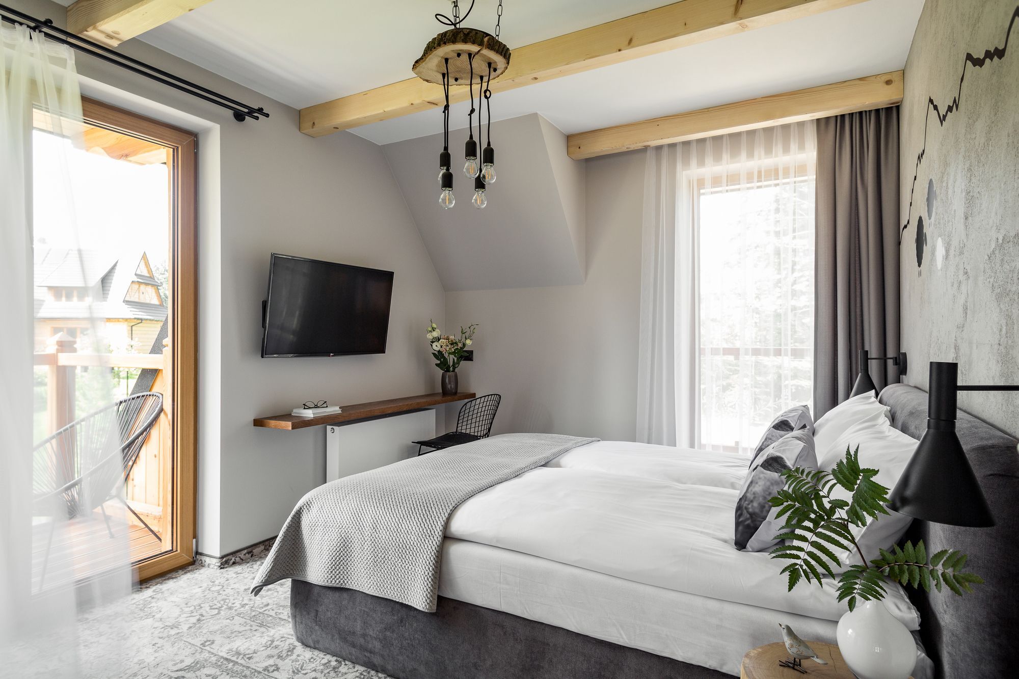 Biala Owca Panzió Zakopane Kültér fotó A bedroom